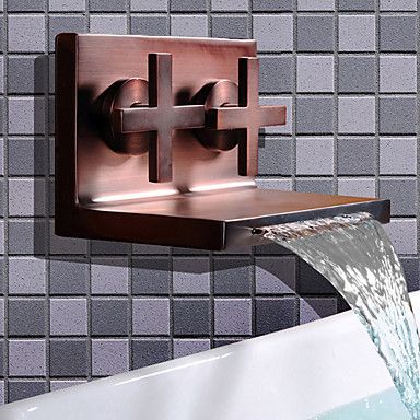 Bronze Bathroom Faucets on Antique Oil Rubbed Bronze Waterfall Brass Bathroom Basin Faucet   Ebay