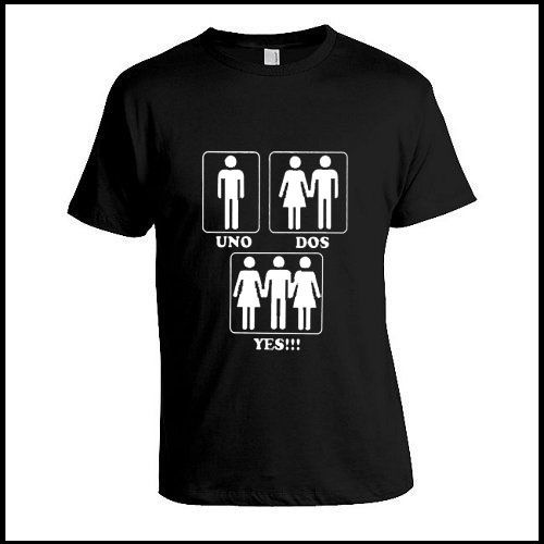 Uno Dos Yes Sex Adult Funny Black T Shirt 100 High Quality Cotton Ebay