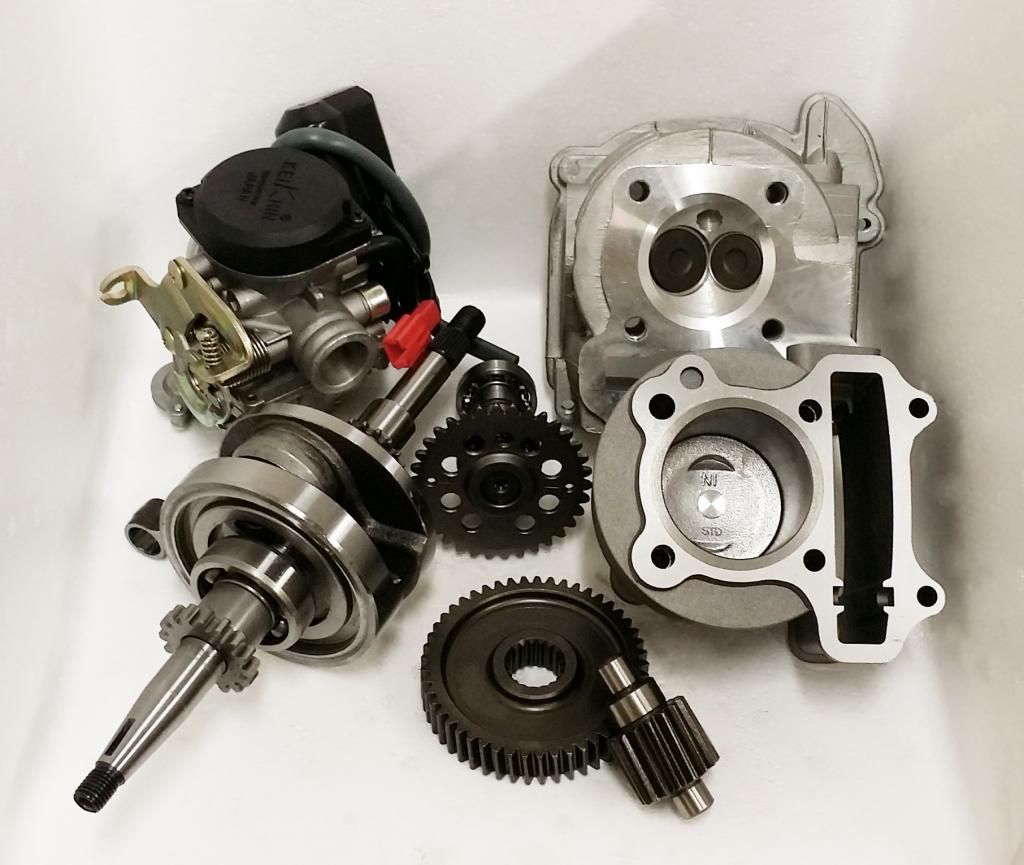 Stage 3 Racing Kit139QMB & GY6 ScooterBig Bore+Stroker Crank+Carb+Cam
